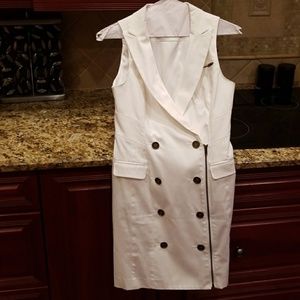 Bebe white sleeveless dress